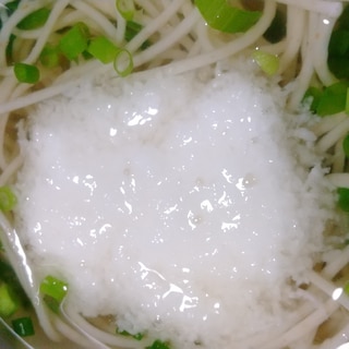 全粒粉素麺で山掛け！